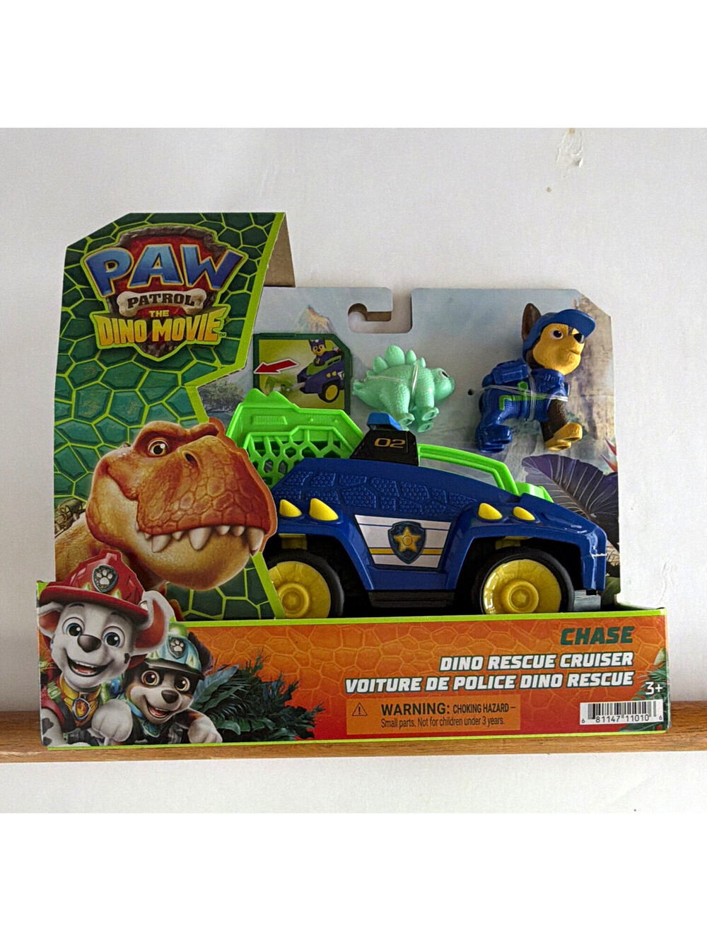 Spin Master PAW Patrol The Dino Movie Chase Dino Rescue Cruiser Car Figure Set